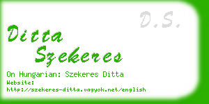 ditta szekeres business card